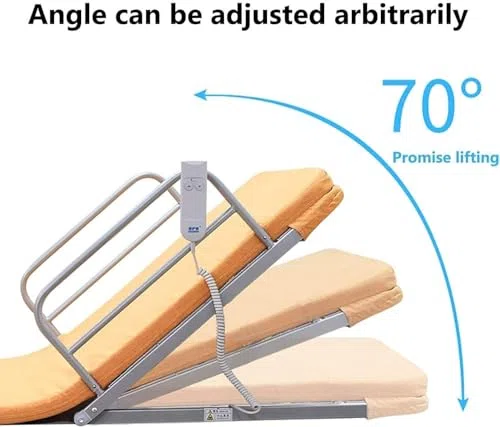 Schienale elettrico regolabile per letto, supporto portatile per sedersi, struttura in acciaio inox e tessuto traspirante per il comfort di collo e testa