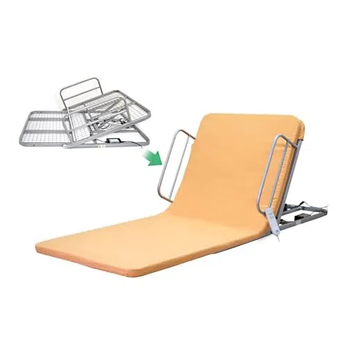 Schienale elettrico regolabile per letto, supporto portatile per sedersi, struttura in acciaio inox e tessuto traspirante per il comfort di collo e testa