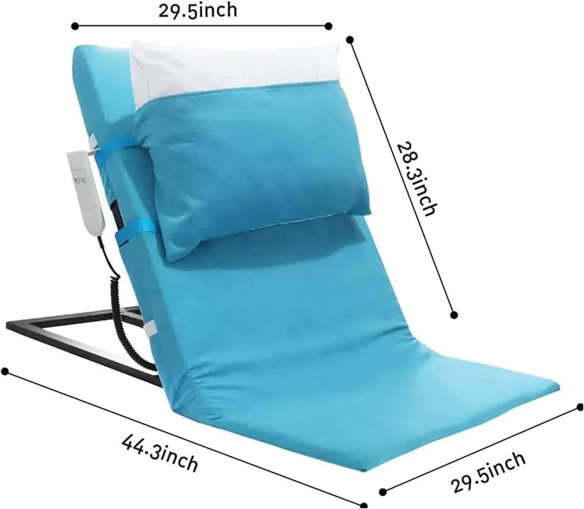 Schienale per Letto Elettrico Regolabile, Schienale per Letto Elettrico, Schienale per Letto sollevabile per Anziani, Sedia Portatile per sedersi, per Supporto Collo, Testa e Lombare, A