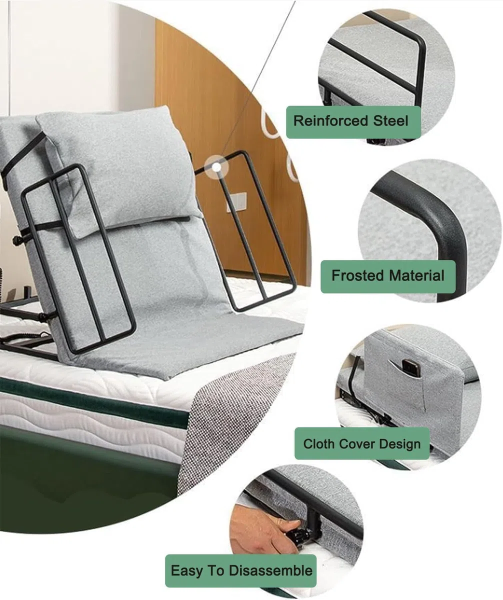 Sollevatore elettrico per schienale del letto, cuscino di supporto regolabile per anziani, sedia medica portatile per alleviare il dolore al collo e alla zona lombare
