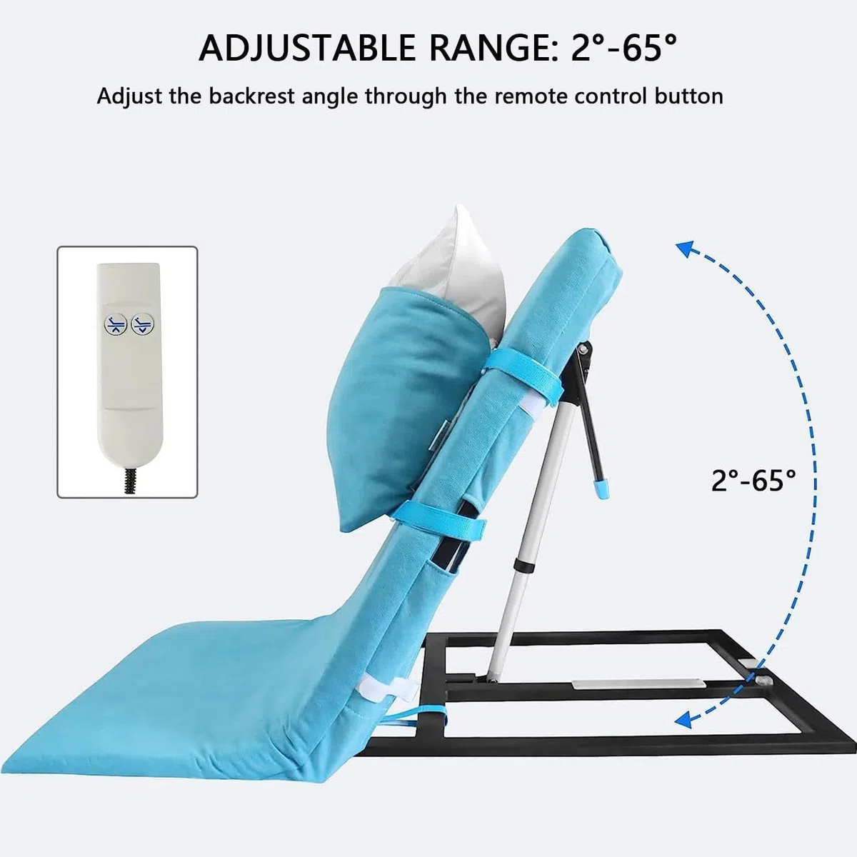 Sollevatore di Cuscino Medico Sit-up Regolabile Elettrico Alzata Assistita Schienale Regolabile Sollevabile Schienale Letto Include Sistema di Pompa Elettrica, A