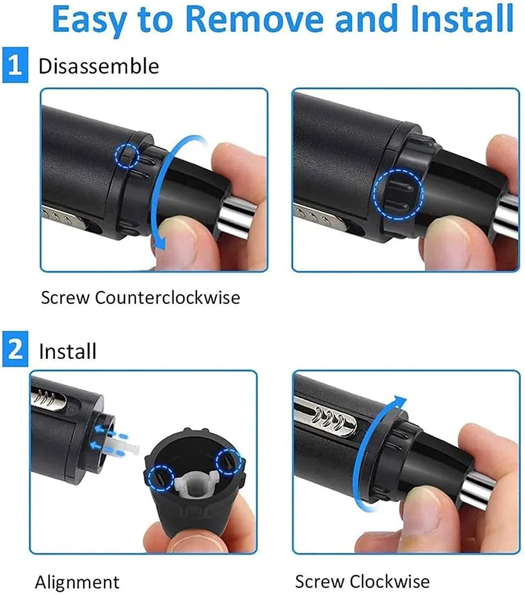 tagliacapelli per il naso, Tagliapeli naso ricaricabile tramite USB 4 in 1
