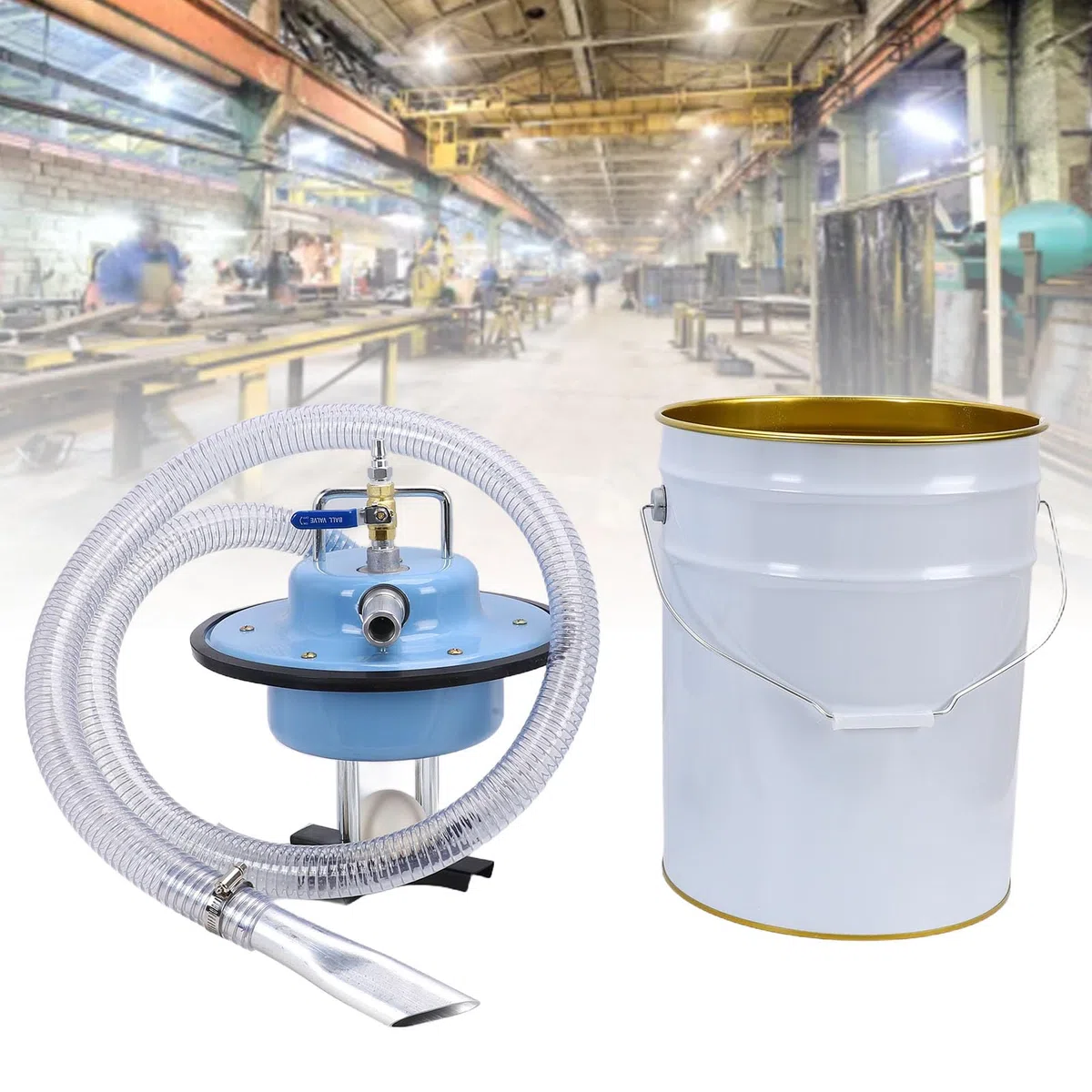 Aspirapolvere umido-secco pneumatico industriale da 20 litri.Detergente per acciaio inossidabile per negozi