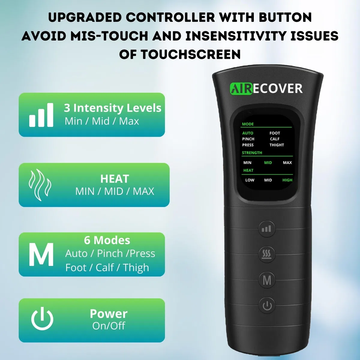 Massaggiatore a Compressione con Calore per Circolazione e Sollievo dal Dolore, 3 in 1 per Piedi, Polpacci e Cosce, Stivali per Linfedema, Gambe Gonfie ed Edema
